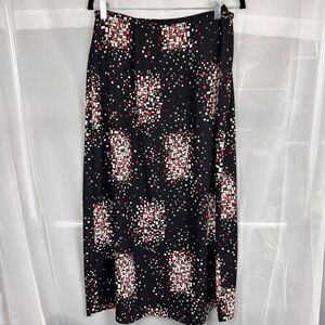 vintage 90s First option geometric maxi skirt black retro sz Sm space funky